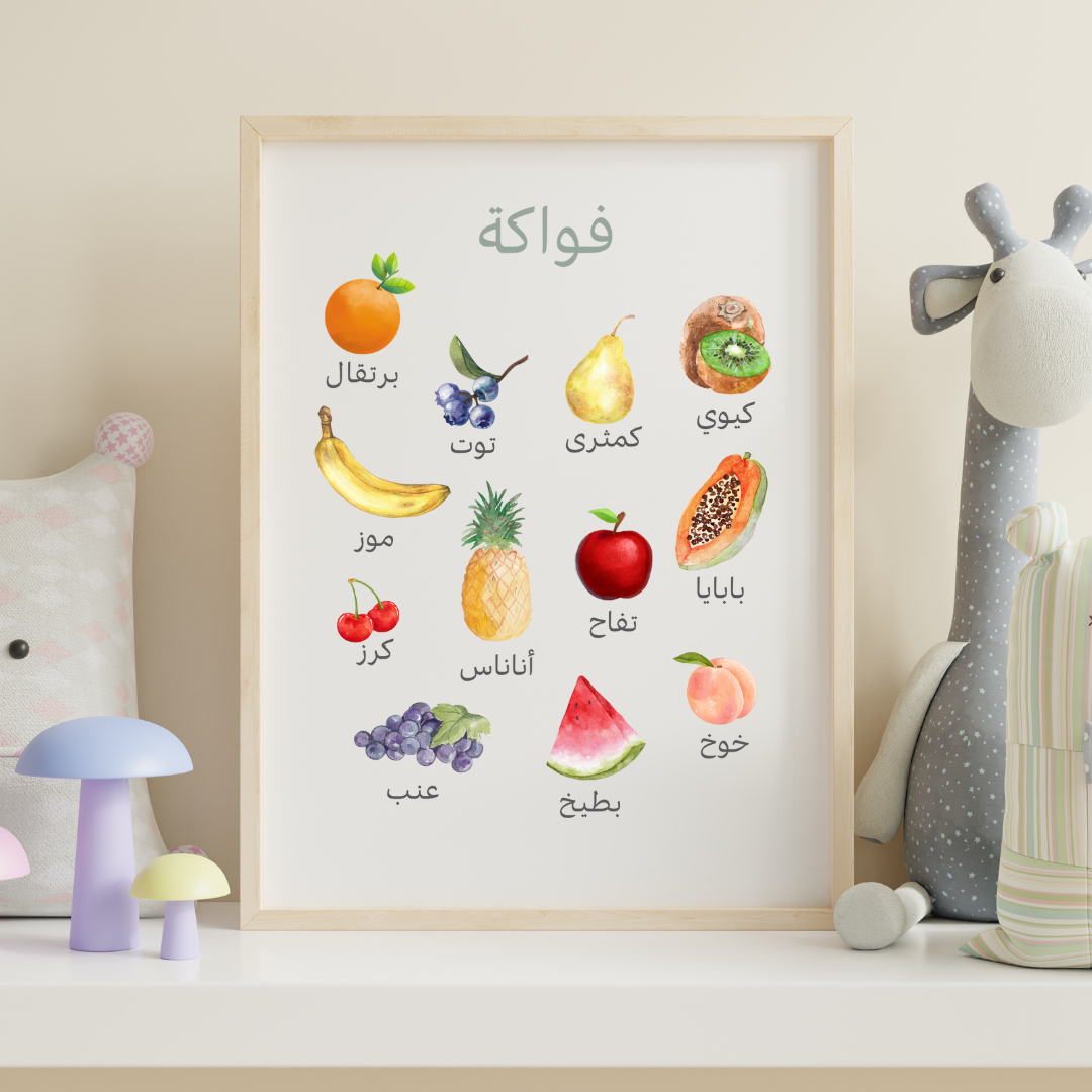 لوحة الفواكة